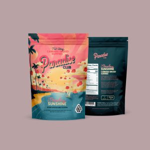 Custom 3.5g Mylar bag packaging with vibrant design and resealable zipper